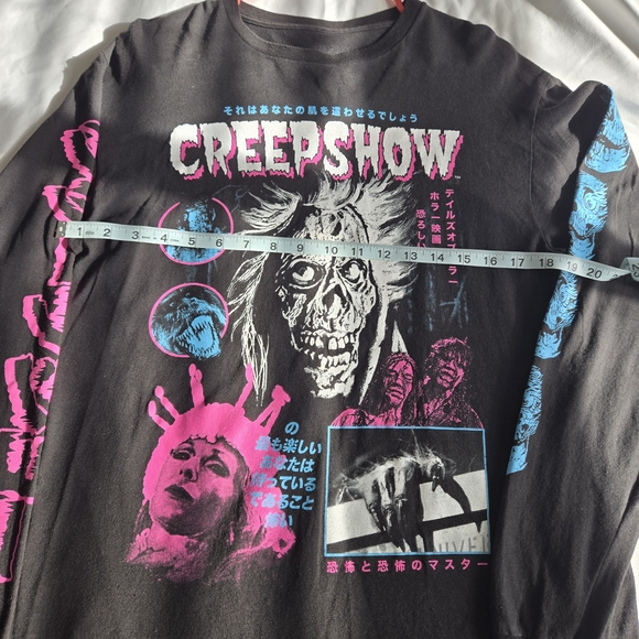 Creepshow Japanese Retro Horror Graphic Long Sleeve Shirt - Picture 3 of 5